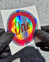 HLG118 Hologram Kırmızı Renk One Yazılı Etiket
