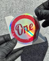 HLG118 Hologram Kırmızı Renk One Yazılı Etiket