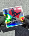 HLG121 Hologram Snow Boarding  Yazılı Etiket