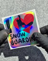 HLG121 Hologram Snow Boarding  Yazılı Etiket