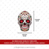 HLG129 Hologram Kalp Gozlu Sugar Skull Kurukafa Etiketi