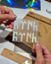 HLG22 Hologram Göktürkçe Türk Yazısı İkili Set