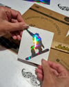 HLG29 Hologram Snowboard Silueti Etiketi