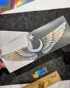 HLG45 Hologram Kanatlı Ay Yıldız Etiketi