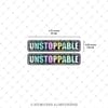 HLG47 Hologram Durdurulamaz (Unstoppable) Yazılı Etiket 2 li Set