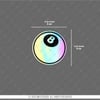 HLG66 Hologram Eight Ball Etiketi