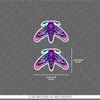 HLG77 Hologram Kurukafalı Güve Etiketi 2li Set
