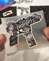 HLG81 Hologram Gangsta Motifli Uzi Etiketi Simetrik İkili Set