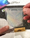 HLG87 Hologram Beyaz Baykuş Etiketi