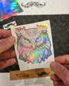 HLG87 Hologram Beyaz Baykuş Etiketi