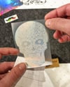 HLG92 Hologram Beyaz Kurukafa Etiketi