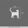 HLG93 Hologram Beyaz Kedi Etiketi