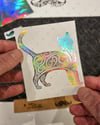 HLG93 Hologram Beyaz Kedi Etiketi