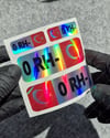 HLGBT01 Hologram 0 Rh Negatif (-) Kan Grubu Etiket Seti