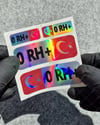 HLGBT02 Hologram 0 Rh Pozitif (+) Kan Grubu Etiket Seti