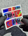 HLGBT02 Hologram 0 Rh Pozitif (+) Kan Grubu Etiket Seti