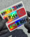 HLGBT05 Hologram B Rh Pozitif (+) Kan Grubu Etiket Seti