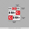 HLGBT05 Hologram B Rh Pozitif (+) Kan Grubu Etiket Seti