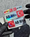 HLGBT07 Hologram AB Rh Pozitif (+) Kan Grubu Etiket Seti