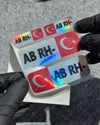 HLGBT08 Hologram AB Rh Negatif (-) Kan Grubu Etiket Seti