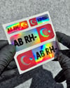HLGBT08 Hologram AB Rh Negatif (-) Kan Grubu Etiket Seti