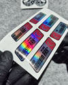 HLGBT09 Hologram İsme Özel Kan Grubu Etiket Seti