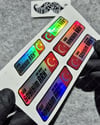 HLGBT09 Hologram İsme Özel Kan Grubu Etiket Seti