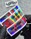 HLGBT10 Hologram İsme Özel Kan Grubu Etiket Seti