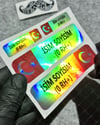 HLGBT10 Hologram İsme Özel Kan Grubu Etiket Seti