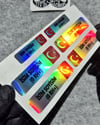 HLGBT10 Hologram İsme Özel Kan Grubu Etiket Seti