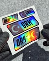 HLGBT11 Hologram 0 Rh Negatif (-) Kan Grubu Etiket Seti