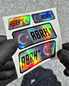 HLGBT17 Hologram AB Rh Pozitif (+) Kan Grubu Etiket Seti