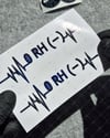 HLGBT41 Hologram Kalp Ritmi Desenli 0 Rh Negatif (-) Kan Grubu Etiketi 2 li Set