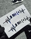 HLGBT42 Hologram Kalp Ritmi Desenli 0 Rh Pozitif (+) Kan Grubu Etiketi 2 li Set