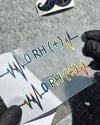 HLGBT42 Hologram Kalp Ritmi Desenli 0 Rh Pozitif (+) Kan Grubu Etiketi 2 li Set