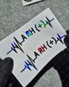 HLGBT43 Hologram Kalp Ritmi Desenli A Rh Pozitif (+) Kan Grubu Etiketi 2 li Set