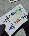 HLGBT43 Hologram Kalp Ritmi Desenli A Rh Pozitif (+) Kan Grubu Etiketi 2 li Set