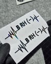 HLGBT46 Hologram Kalp Ritmi Desenli B Rh Negatif (-) Kan Grubu Etiketi 2 li Set