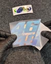 LMT10 Mavi Mor Renk Geçişli Özel Seri 46 Numara Sticker 2li Set