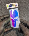 LMT11 Mavi Mor Renk Geçişli Özel Seri Kurukafa Stickerı
