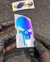 LMT11 Mavi Mor Renk Geçişli Özel Seri Kurukafa Stickerı