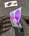 LMT12 Mavi Mor Renk Geçişli Özel Seri Uzaylı Stickerı 2li Set