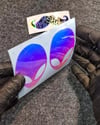 LMT12 Mavi Mor Renk Geçişli Özel Seri Uzaylı Stickerı 2li Set