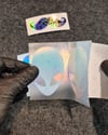 LMT12 Mavi Mor Renk Geçişli Özel Seri Uzaylı Stickerı 2li Set