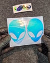 LMT12 Mavi Mor Renk Geçişli Özel Seri Uzaylı Stickerı 2li Set