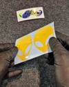 LMT13 Turuncu Pembe Renk Geçişli Özel Seri Uzaylı Stickerı 2li Set