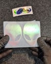 LMT13 Turuncu Pembe Renk Geçişli Özel Seri Uzaylı Stickerı 2li Set