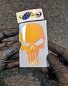 LMT14 Turuncu Pembe Renk Geçişli Özel Seri Kurukafa Stickerı