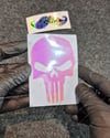 LMT14 Turuncu Pembe Renk Geçişli Özel Seri Kurukafa Stickerı