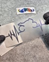 LMT31 Limited Edition Mavi Galaksi Efektli Motosiklet Kalp Ritim Etiketi